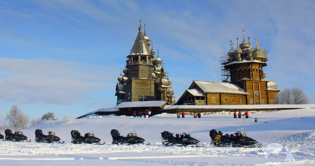 Сафари на снегоходах на Кижи. Петрозаводск.